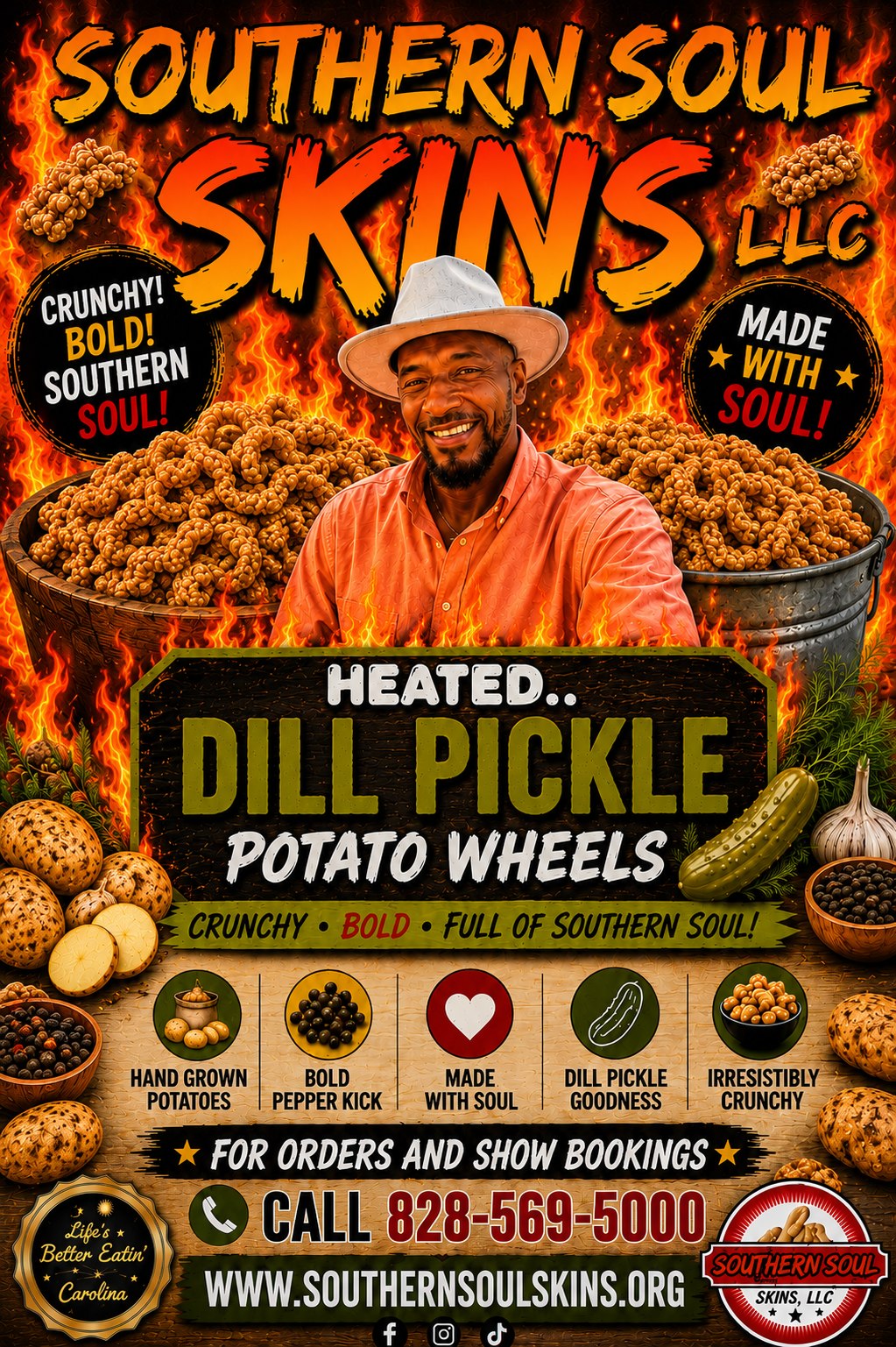 Dill Pickle Heated vegan potato wheels