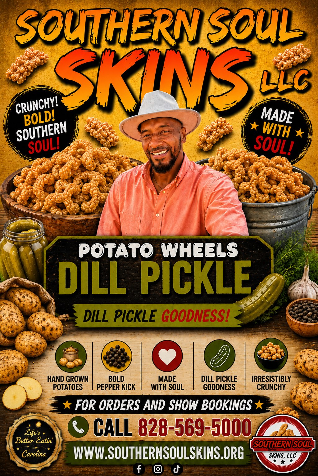 Dill Pickle vegan potato wheels